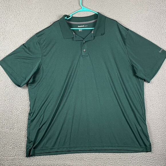 Reebok Golf Polo Shirt Men's 4XL Green Performance Short Sleeve - Picture 1 of 9